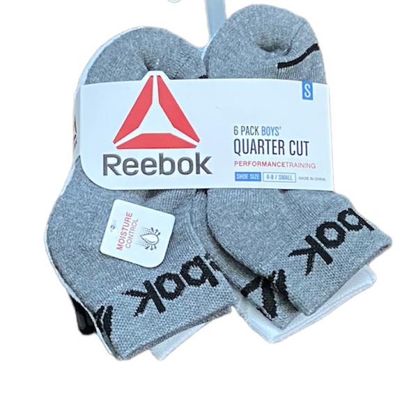 Reebok Accessories Reebok 6 Pack Quarter Cut Socks Shoe Sizes 48
